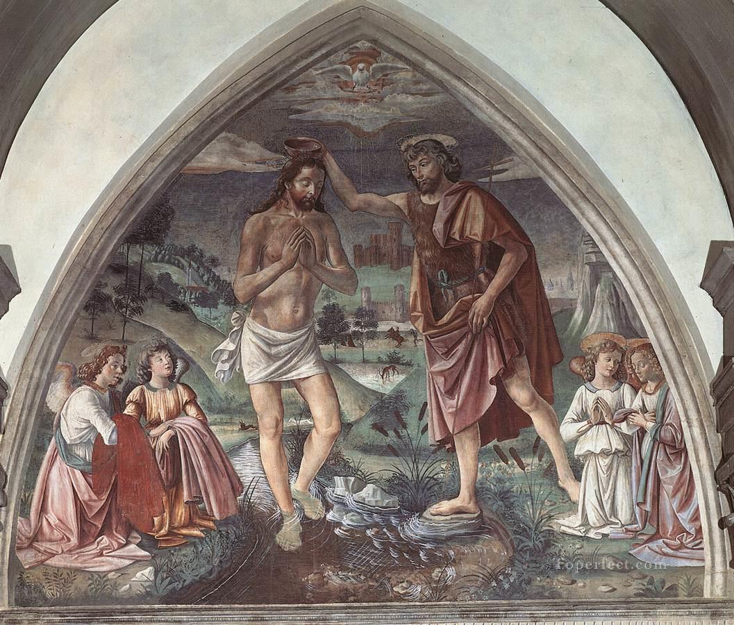 キリストの洗礼 宗教者ドメニコ・ギルランダイオ油絵